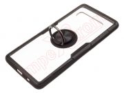 Transparent and black RING cover with black anti-fall ring for Samsung Galaxy S10 Plus, G975F